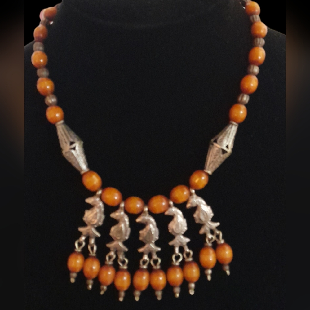 Antique Tribal Baltic Amber (bakelite) Necklace